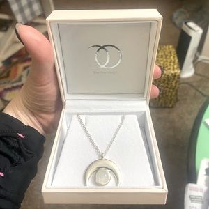 Moon magic crescent moon silver moonstone necklace